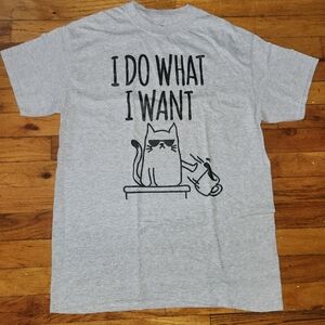 Humor Men's - I Do What I Want Kitty Graphic T-shirt